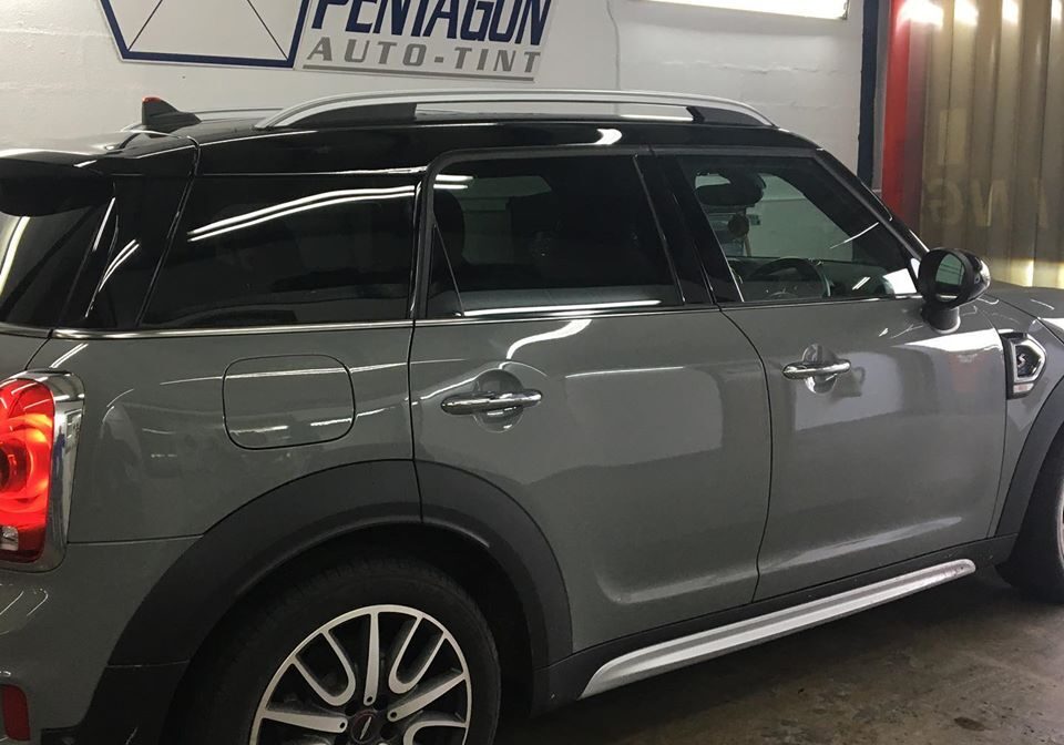 Grey car inside the shop garage Glasgow